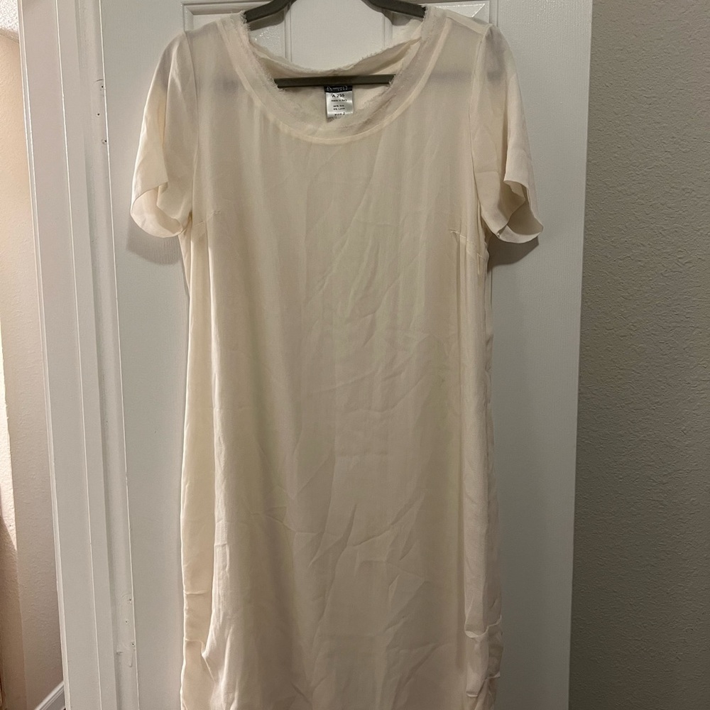 Cream Italian Silk dress Size 2